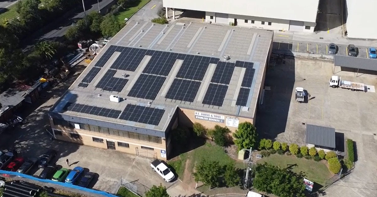 98.28kW solar power system installed at Seven Hills NSW