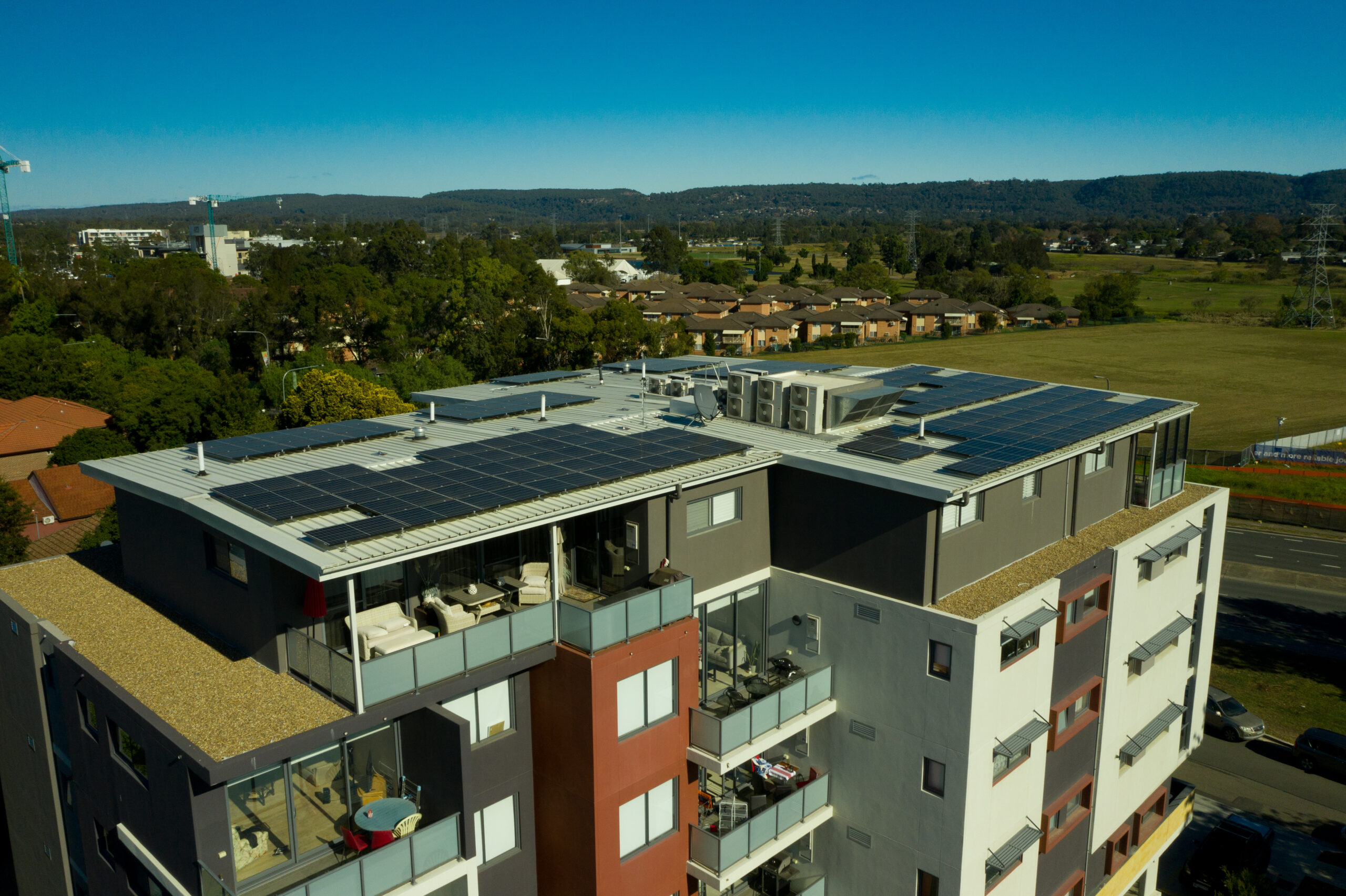 Solar installation at John Tipping apartment complex in Penrith