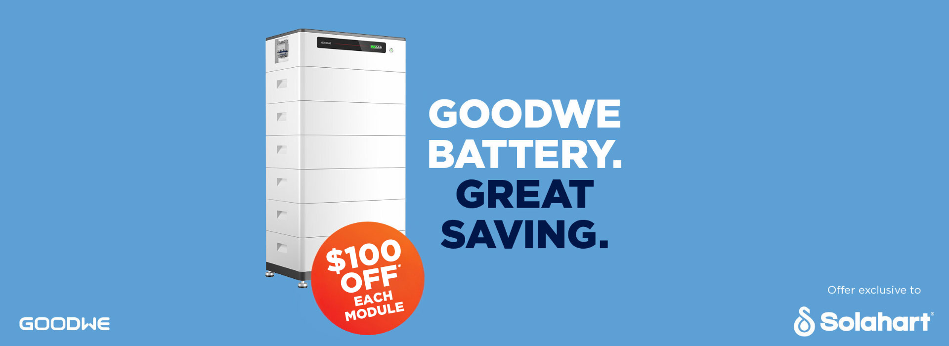 GoodWe Lynx Battery offer from Solahart - the more modules you buy, the more you save