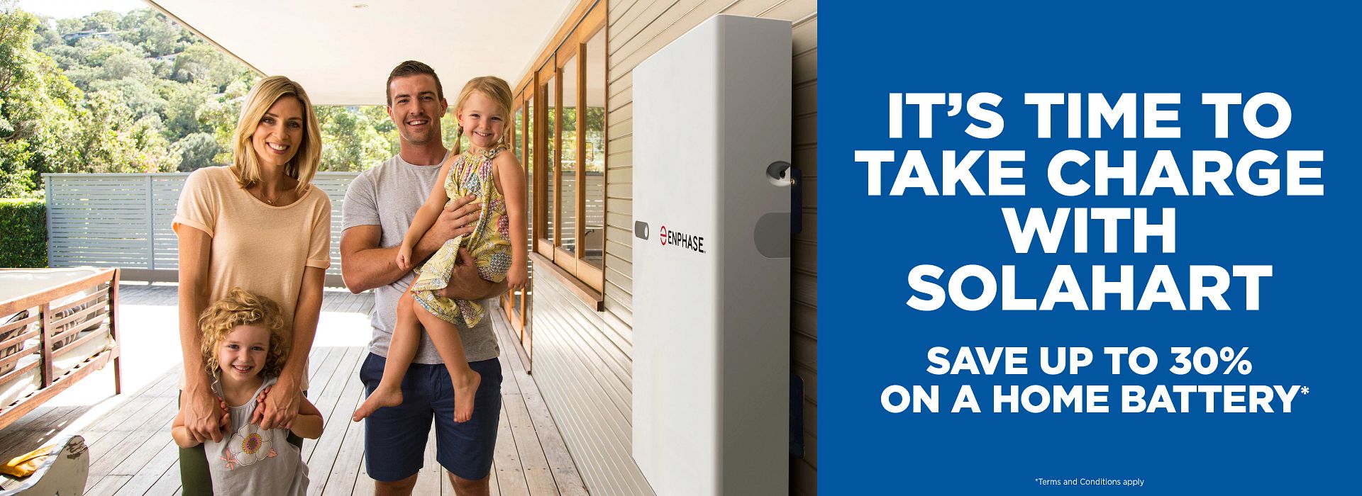 Save up to 30% on a home battery from Solahart