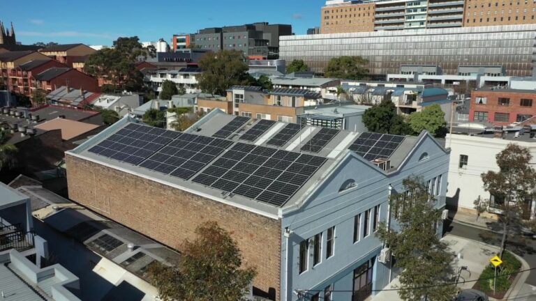 Commercial solar power system installed in Camperdown, near Royal Prince Alfred Hospital