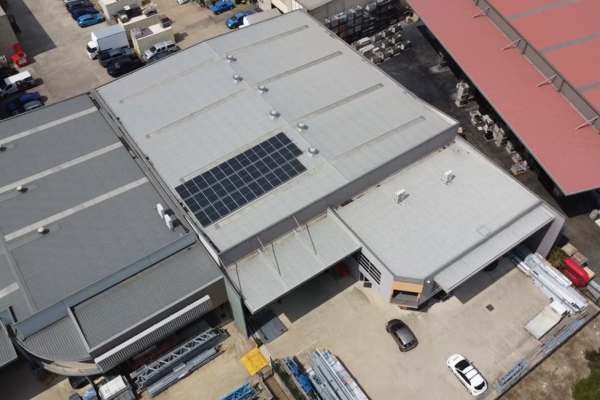 17.1 kW Solar power system installed at Warehouse by Design in Smithfield NSW by Solahart Sydney which includes SunCell Plus solar panels