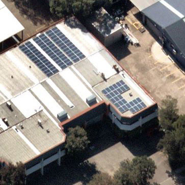 Commercial solar project by Solahart Sydney for the DBG creative agency in Parramatta.