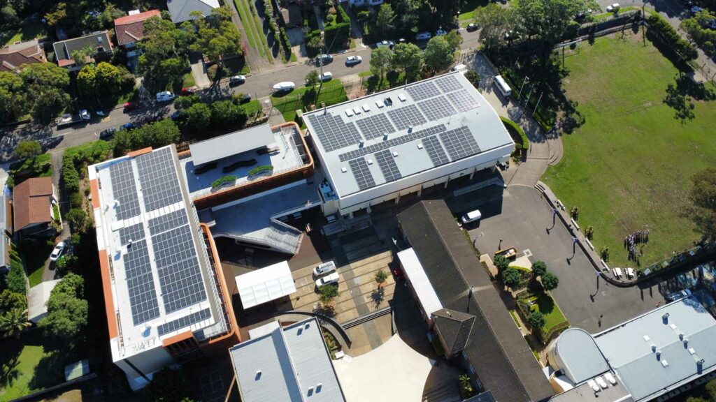Solahart Commercial Solar power system installed on school in Brookvale by Solahart Sydney